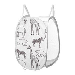 1 Pc 40L Folding Laundry Basket Durable Folding Hamper for Bathroom White